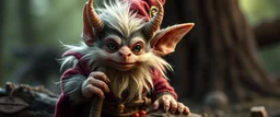 a fluffy gnome kobold gremlin that looks like the opposite of a vampire in bunad