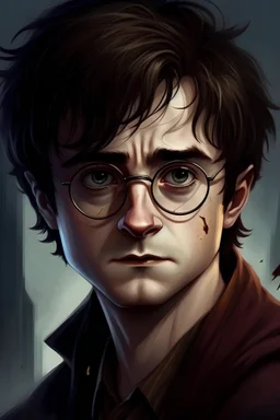 harry potter with the typical scar