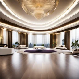 luxury room with luxury furniture ,with wide empty area in middle of floor for dancing