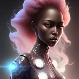 black super hero girl | very very anime!!!, fine - face, beyonce, red afro, realistic shaded perfect face, fine details. anime. realistic shaded lighting poster by ilya kuvshinov katsuhiro otomo ghost - in - the - shell, magali villeneuve, artgerm, jeremy lipkin and michael garmash and rob rey