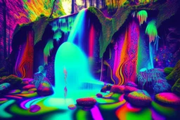 Psychedelic waterfall