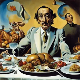 Thanksgiving dinner with Salvador Dali