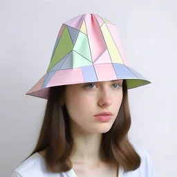 Geometry hat, pastel colors