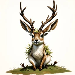 Jackalope dryad, By Jean Baptiste Monge