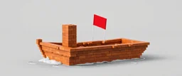 square boat made of bricks lotsa bricks