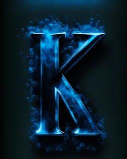 BLEU K Letter IN black background