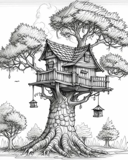 dibujo casa con forma de arbol