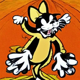 mix between felix the cat and krazy kat