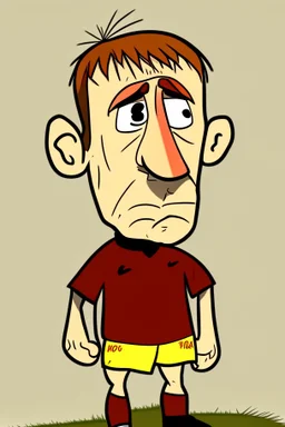 Oliver McBurney Footballer r cartoon 2d