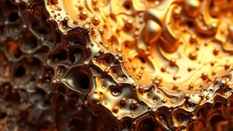 a 3d fractal structre made of metallic color 3d structures, pertty artistc background