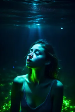 hyerophanlt, summer night, cinematic look, under water