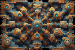 Escher jeweled aztec fractal nuclear powerhouse