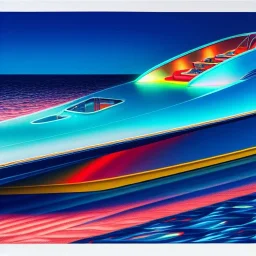 fullbody Drawing of 'sketch of SUperBoat',intricate detail,andrea bonelli,Kilian Eng,Ohrai,evan lee,Aleksandr Sidelnikov,KyuYong Eom,three quarters frontal aerial view,toned colors,16k