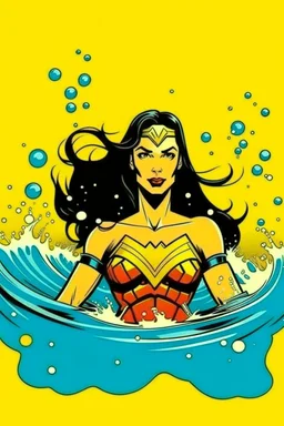 Yellow, wonder woman, swimming, breaking bad
