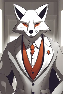 Fox character dressed in suits