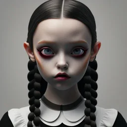 jenna ortega, wednesday addams hair style, make up, wednesday addams black dress, cinematic, wednesday style, hyper detail, 8k resulation