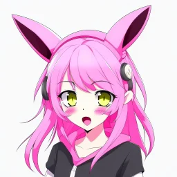 ROBLOX anime pink hair with horns