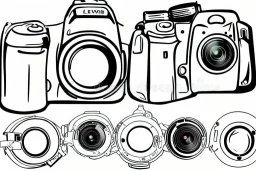 Vector DSLR Camera Photography Vector Vector Illustration