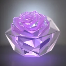 transparent crystal rose, crystallized