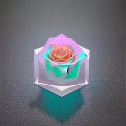 transparent multicolor crystal rose