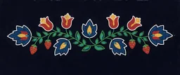 Cree beaded flowers and leaves