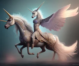 unicorn, fantasy art, highly detailed, top body, intricate color patterns on wings, soft studio lighting, background 64k