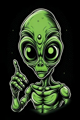 middle finger alien