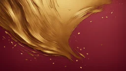 Hyper Realistic Golden-Texture on Maroon-brush-strokes-background