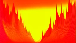Dantianic Conflagration; surrealism; optical art; Ilya Bolotowsky; pale yellow to orange to red gradient