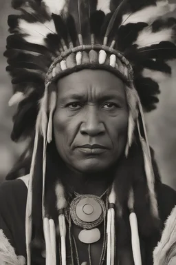 Beautiful Black Native American Chief