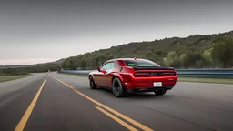 Dodge Challenger Hellcat Ultimately Tuned , 4k, photorealistic, Cinematic, rear view