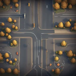 road stylized top down
