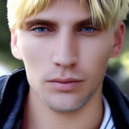 Man with blond hair and brown eyes