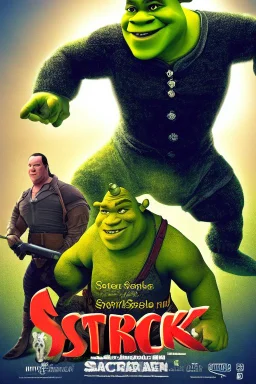 action movie poster starring shrek and steven seagal