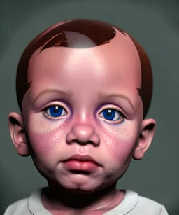 Pablo picasso toddler, full height, dramatic lighting, hyper realistic