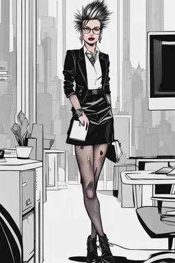 Punk corporate princess in fantasy