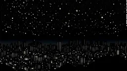not so lively black cover background with dim stars and a city in the background