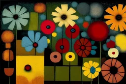 Flowers in thestyle of paul klee