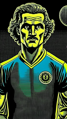 Diego Forlan Football soccer player posing. Squad, ghosts, monsters, Dark detective comic cover watchmen 1940 vintage. Paranormal.