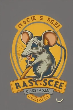 Mouse stealing cheese logo design