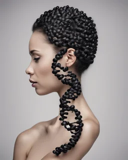 DNA molecule hair thread imitation