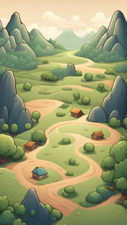 background, cartoon, top down landscape