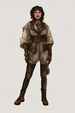 steampunk explorator woman technology