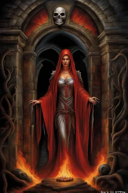 back to Hell. horror setting. painted by Anne Stokes