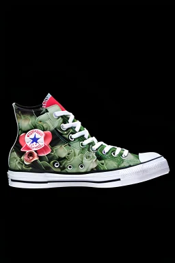 An flower themed converse sneaker