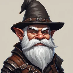 dnd, portrait of gnome outlaw in latex cloth