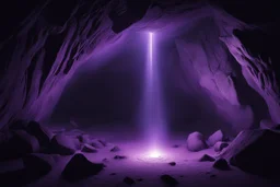 тёмному камню в центре пещеры, подсвеченной зловещим лиловым светом