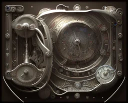 time travel machine, intricate details