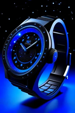 Picture the watch against a backdrop of a starry night sky or a cosmic landscape, enhancing the futuristic and celestial aspect of the iced-out design.