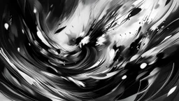 Abstract, dreamy, dreamlike, and a strong black and white contrast illustration for the ideia "nem de mais, nem de menos: o caminho segue pelo ponto médio". Oil painting style with big strokes of movement.